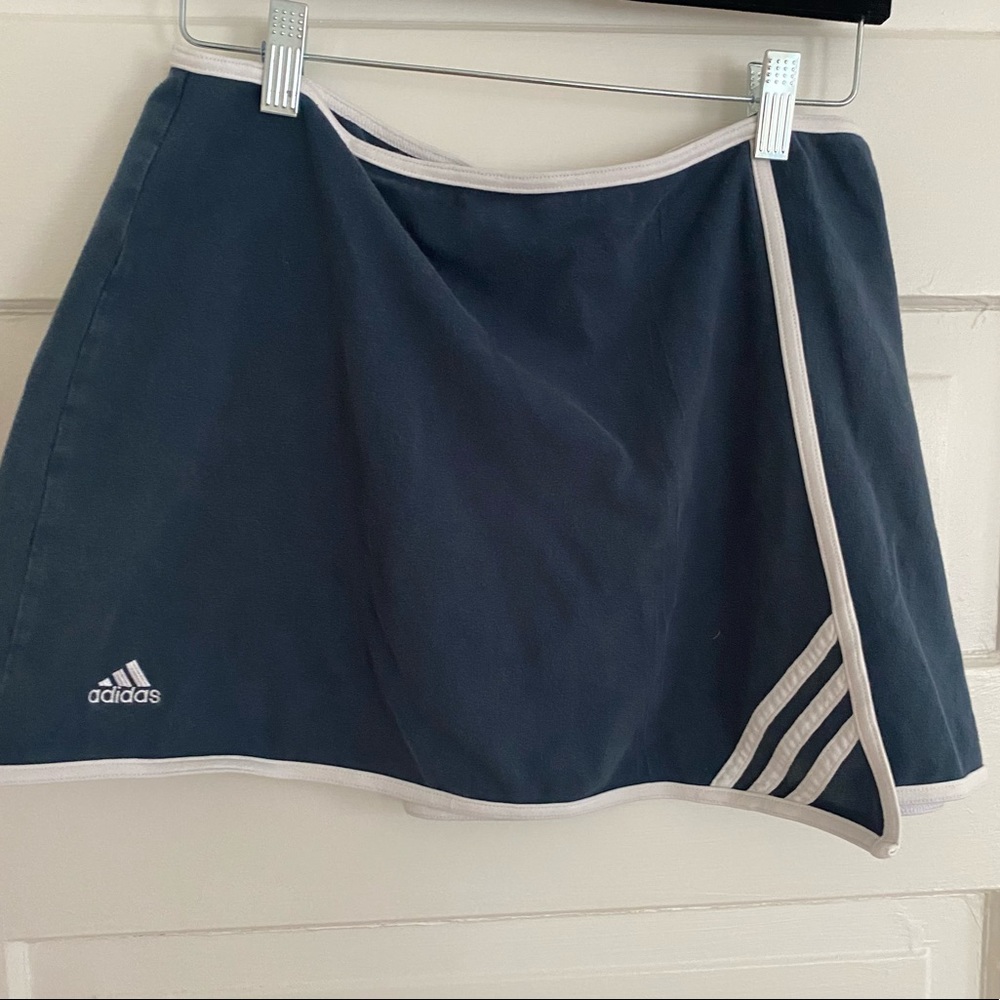 Vintage VTG Adidas Three Stripe Navy Tennis Skirt
